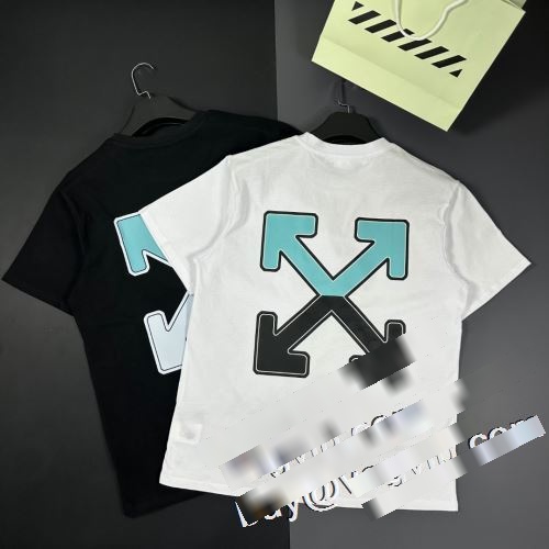 激安大特価100%新品 オフホワイトコピー2023年春夏新作 OFF-WHITE ブランド コピー半袖Tシャツ2色可選 格安通販