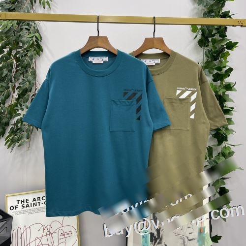 大人気なレットショップオフホワイト偽物ブランド 半袖Tシャツ 2色可選 OFF-WHITE ブランド コピー驚きの破格値2023