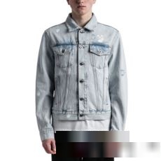 高評価の人気品 オフホワイトブランド コピー OFF-WHITE 2023秋冬 デニムジャケット デニム ジャンパー 長袖 トップス 普段着 カジュアル シンプル ゆったり 秋服 ストリート系