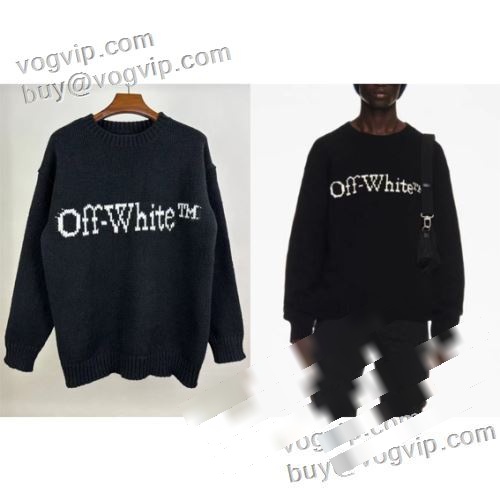 セレブ愛用の超人気商品 オフホワイト OFF-WHITE 2023人気販売 ニットセーター ブランド 偽物 通販 暖かい おしゃれ 大人 着痩せ 上品 新品