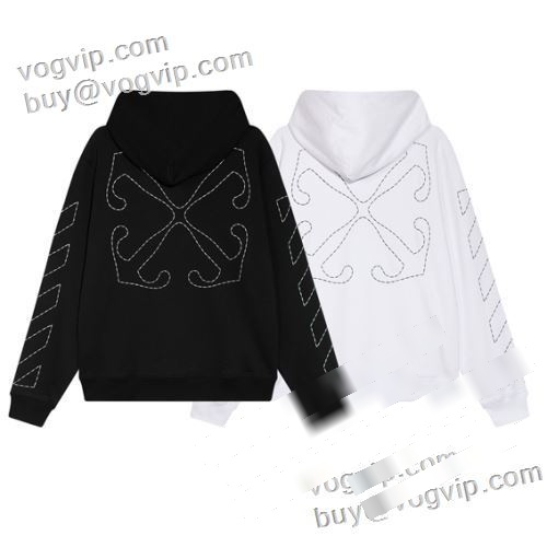 パーカー 2色可選 チノパン 狙える優秀アイテム オフホワイト OFF-WHITE 2023人気販売 ブランド コピー 大きいサイズ 暖かい おしゃれ 大人