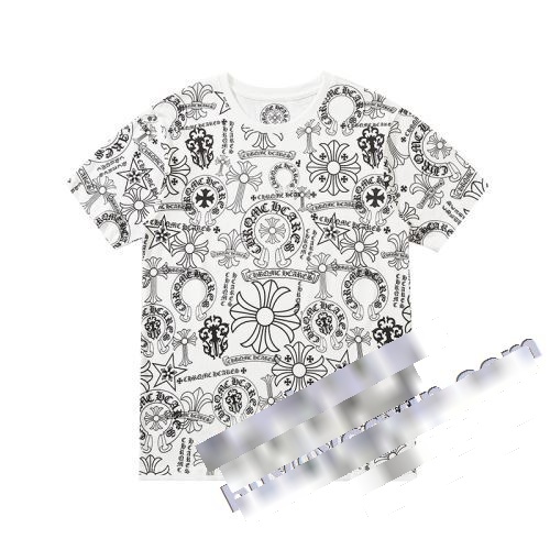  人気商品登場 収縮性のある 2色可選 2022 CHROME HEARTSコピー 半袖Tシャツ クロムハーツコピー 