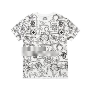 人気商品登場 収縮性のある 2色可選 2022 CHROME HEARTSコピー 半袖Tシャツ クロムハーツコピー 
