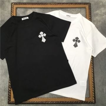 2色可選 暖かみのある肌触り  CHROME HEARTSコピー 人気ブランド クロムハーツコピー 2022 半袖Tシャツ 