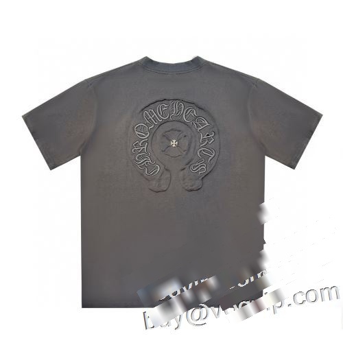 低価直輸入専門店 Tシャツ メンズ ドライ 速乾 無地 半袖 CHROME HEARTSブランドスーパーコピー 半袖Tシャツ