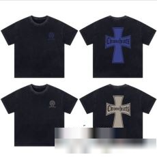激安大特価安い クロムハーツブランドコピー専門店 首胸ロゴ Tシャツ メンズ メンズファッション 無地 半袖Tシャツ 2色可選