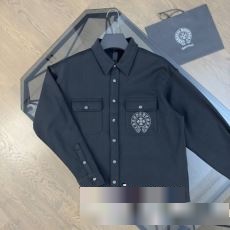 偽物 ブランド サイト 首胸ロゴ クロムハーツ CHROME HEARTS 2023HOT人気 ハーフコート ブルゾン  メンズ ジャンパー アウター 軽量 薄手