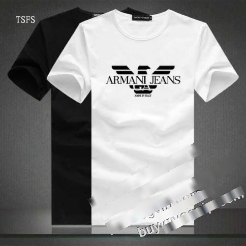 存在感のある アルマーニ ARMANIコピー ブランド カッコいい印象を付ける 2023 半袖Tシャツ 2色可選