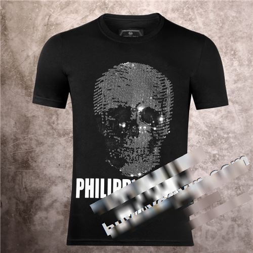 好評でした 2022春夏 半袖Tシャツ フィリッププレイン PHILIPP PLEIN PHILIPP PLEIN偽物ブランド クールビズ 2色可選