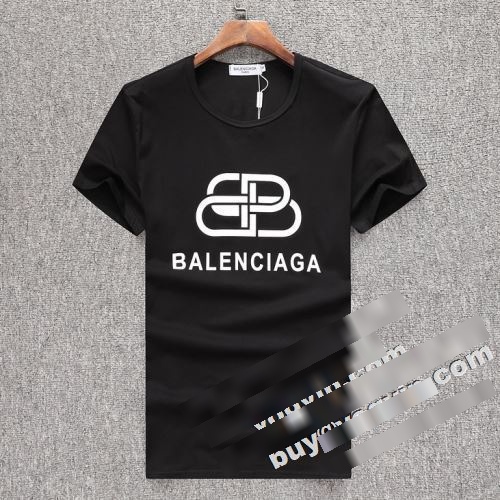  コーデ 知的なムードを演出 半袖Tシャツ 3色可選 2022【人気ブログ掲載】 BALENCIAGAコピー バレンシアガコピー  