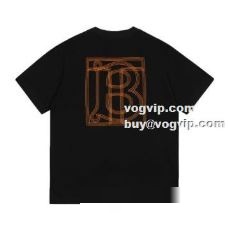 スタイルアップ効果 2022 バーバリー BURBERRY クルーネック 涼しい 夏 トップス メンズファッション 半袖Tシャツ 3色可選 バーバリーブランド 偽物 通販