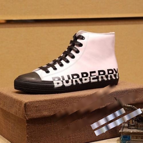 スニーカー ハイトップシューズ オリジナル 2022秋冬 大人のおしゃれに バーバリーブランドスーパーコピー BURBERRY カジュアルシューズ スニーカー 脱ぎ履きしやすい ハイトップシューズ 2色可選