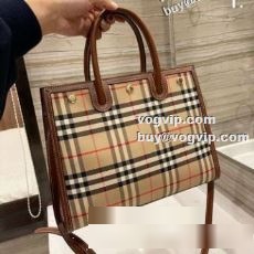 ブランド 偽物 通販 2022 バーバリー BURBERRY ハンドバッグ 高級本革 お洒落自在 レディースバッグ シンプル＋多機能