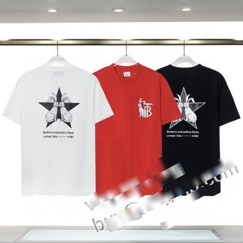 BURBERRYブランドコピー激安大特価安い 2023最新入荷 バーバリースーパーコピー半袖Tシャツ3色可選