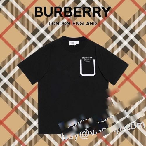 2023新款 優しいフィット感 バーバリー BURBERRYスーパーコピー 半袖Tシャツ 2色可選 チノパン 狙える優秀アイテム