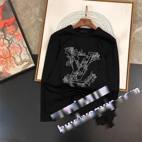 大人気アイテム！入手困難 ルイ ヴィトン LOUIS VUITTON 2022秋冬 長袖Tシャツ 2色可選 優しいフィット感 ルイ ヴィトンブランド 偽物 通販