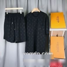 2023 LOUIS VUITTONブランド 偽物 通販激安専門店 セットアップ上下 着心地満点 半袖Tシャツ 5色可選
