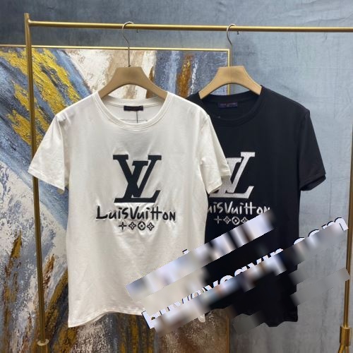 2023 存在感◎ ルイ ヴィトン LOUIS VUITTON偽物ブランド 半袖Tシャツ 吸汗速乾 2色可選