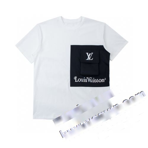 【人気ブログ掲載】 2023 ルイ ヴィトン LOUIS VUITTON 偽物ブランド 半袖Tシャツ 2色可選