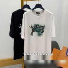 海外セレブ定番愛用 2023 ルイ ヴィトン LOUIS VUITTON 着回し度抜群 半袖Tシャツ 2色可選 LOUIS VUITTONコピー