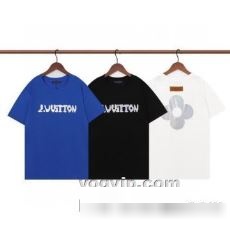 バリエーションに富む 2023 ルイ ヴィトン ブランド コピー 最安値！ LOUIS VUITTON 半袖Tシャツ 3色可選