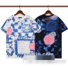 シックスタイルに活躍 2023 ルイ ヴィトン LOUIS VUITTON 半袖Tシャツ 2色可選 スーパーコピー