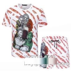2023 活用できるアイテム ルイ ヴィトン LOUIS VUITTON セットアップ上下 スーパーコピー 激安 半袖Tシャツ