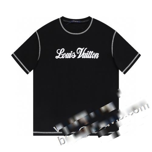 最安値2023 ルイ ヴィトンブランド 偽物 通販 半袖Tシャツ2色可選LOUIS VUITTONコピーブランド