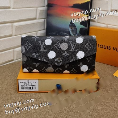 レディース レザー 本革 薄型 薄い シンプル パステル 大人気再登場 2023 ルイ ヴィトン LOUIS VUITTON ブランドスーパーコピー M81980 レディース 長財布 大容量