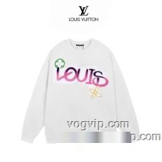 ルイ ヴィトン LOUIS VUITTONスーパーコピー 激安 抜群の雰囲気が作れる! 2023秋冬季超人気 プルオーバーパーカー 2色可選 定番無地パーカー