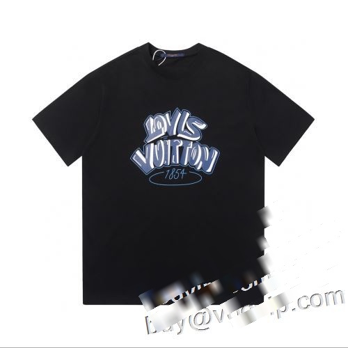 2023春夏 ◆モデル愛用◆ ルイ ヴィトンブランドスーパーコピー LOUIS VUITTON しわになりにくい 半袖Tシャツ 2色可選