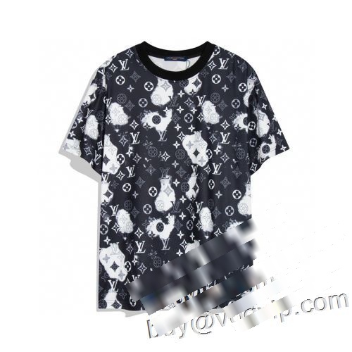 2023新作品 超人気美品◆ ルイ ヴィトンブランドコピー LOUIS VUITTON 半袖Tシャツ 乾きやすい 2色可選