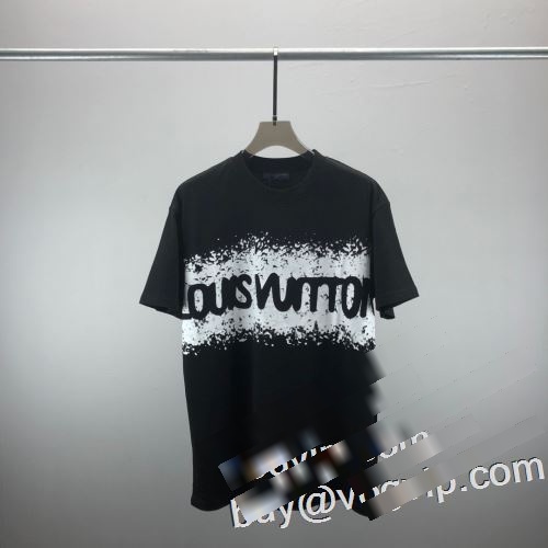 ブランド コピー 2023新作品 高級感演出 ルイ ヴィトン LOUIS VUITTON 半袖Tシャツ 優しいフィット感 2色可選