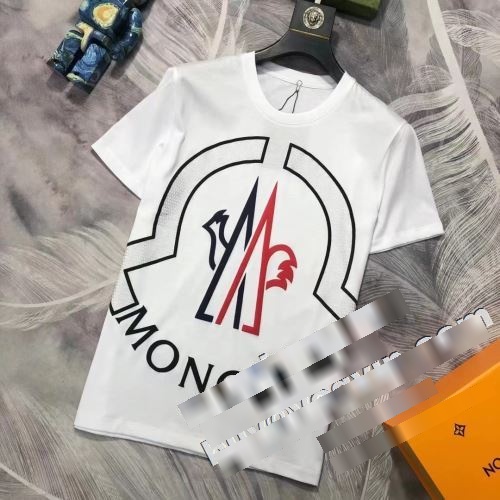 2色可選 完成度の高い逸品 モンクレール MONCLER 半袖Tシャツモンクレールコピー ラックスした雰囲気 2022 プリント