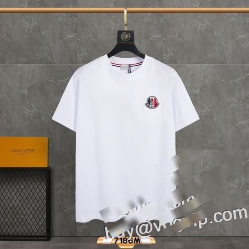 2023夏季MONCLERスーパーコピー 激安半袖Tシャツ 2色可選 モンクレールコピーお買い得品質保証