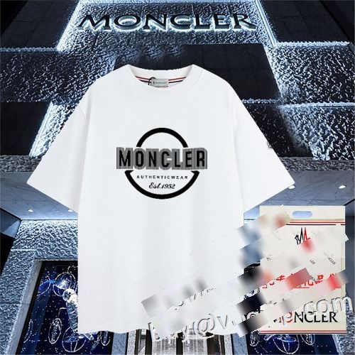 超人気専門店 2023夏季モンクレールコピー半袖Tシャツ 2色可選MONCLERブランドスーパーコピー