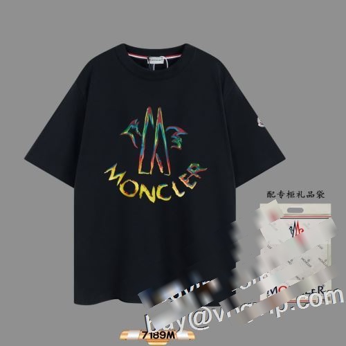 新作入荷2023 モンクレールスーパーコピー 半袖Tシャツ 2色可選人気セール安いMONCLERブランドスーパーコピー