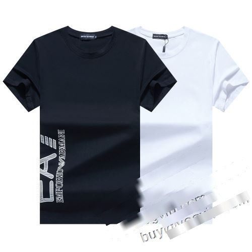 2023 アルマーニ ARMANI 今からの季節にピッタリ！ 半袖Tシャツコストパフォーマンスに優れた一枚 コピーブランド 2色可選