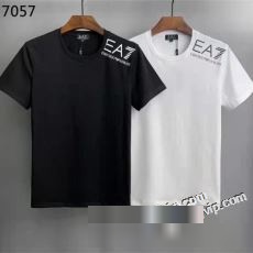 アルマーニ ARMANI 魅力的 2023 半袖Tシャツ 2色可選 ブランド コピー Tシャツ メンズ 半袖 韓国風 トップス ゆったり お洒落