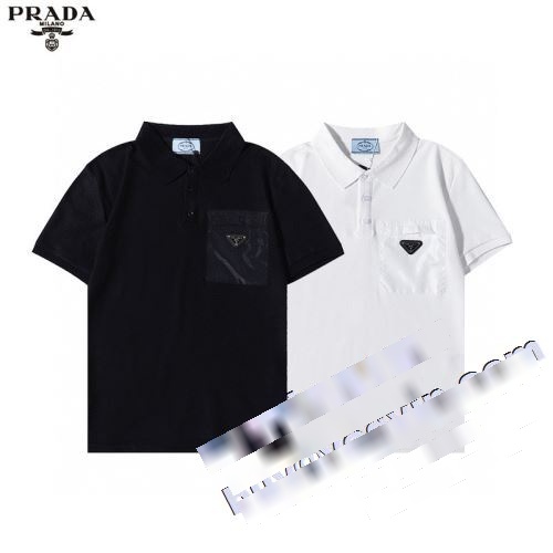  半袖Tシャツ 2色可選 首胸ロゴ プラダコピー PRADAコピー 存在感◎ 2022   