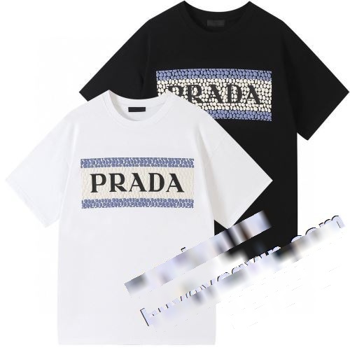  2022 個性派 プラダコピー PRADAコピー スタイルアップ効果 半袖Tシャツ 2色可選       