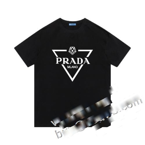 最安値挑戦！PRADAブランド コピー 品質保証2023 プラダコピー半袖Tシャツ2色可選 人気通販