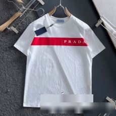 海外限定ライン プラダ PRADA 2023 コピーブランド 半袖Tシャツ メンズTシャツ 丸首Tシャツ 夏 春 半袖Tシャツ 2色可選