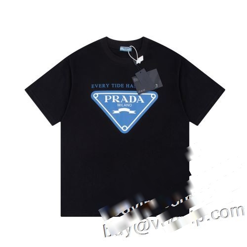 プラダ PRADA 2023春夏に最も需要のある 半袖Tシャツ 2色可選 ブランドスーパーコピー 激安専門店