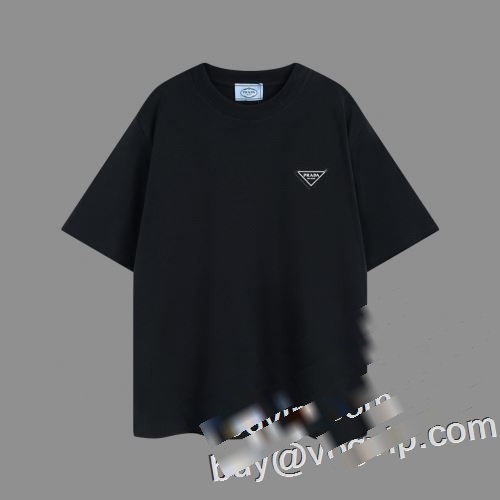 プラダ PRADA 2023夏季 著名人の着用 業界高品質スーパーコピー 半袖Tシャツ 2色可選 流行に関係なく長年愛用できる