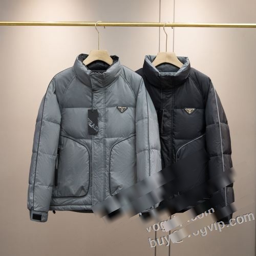 ブランド服 コピー 2023秋冬 海外セレブ愛用 プラダ PRADA 保温効果は抜群 ダウンジャケット 2色可選