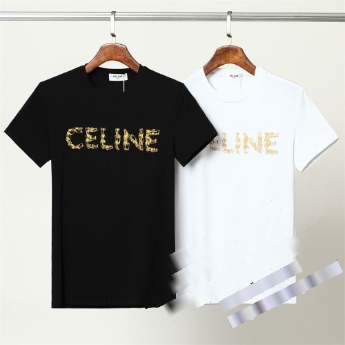 2022 セリーヌコピーブランド CELINE 首胸ロゴ 半袖Tシャツ 2色可選 吸汗速乾