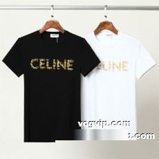 2022 セリーヌコピーブランド CELINE 首胸ロゴ 半袖Tシャツ 2色可選 吸汗速乾