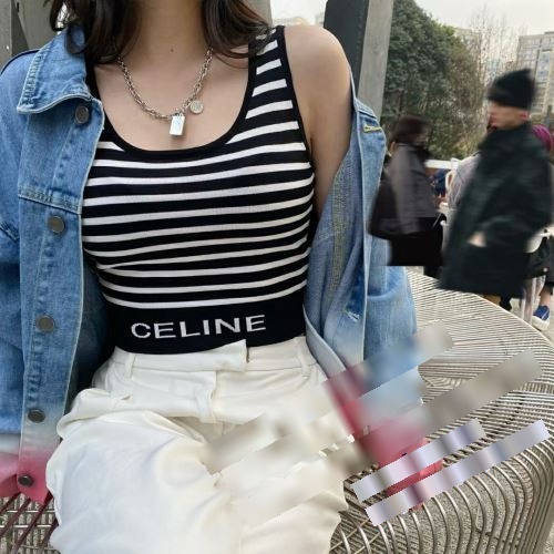 SALE開催 2022 セリーヌ CELINE 半袖Tシャツ タンクトップ 優しいフィット感 セリーヌコピー