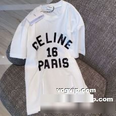 ★安心★追跡付 2022 優しいフィット感 セリーヌ CELINEコピーブランド 半袖Tシャツ